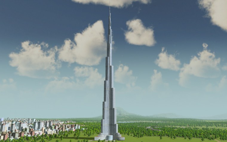 Небоскреб Бурдж Халифа в МАЙНКРАФТЕ