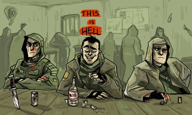 Сталкер стрелок шрам и дегтярёв арт