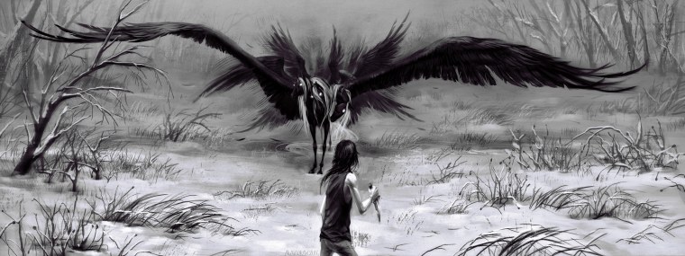 Фэнтези черно белые