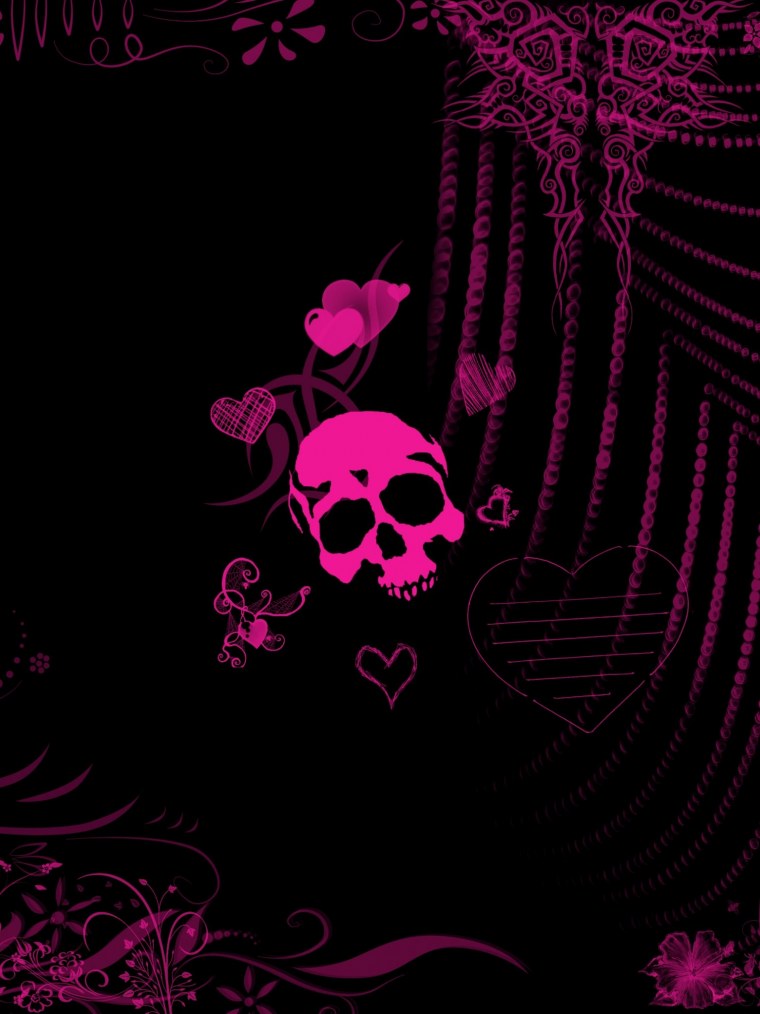 Розово чёрные обои