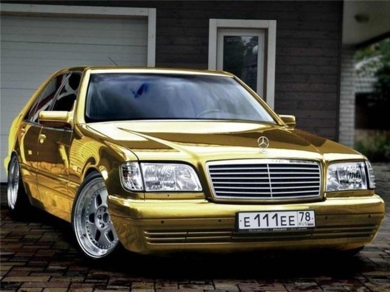 Золотой Мерседес w140