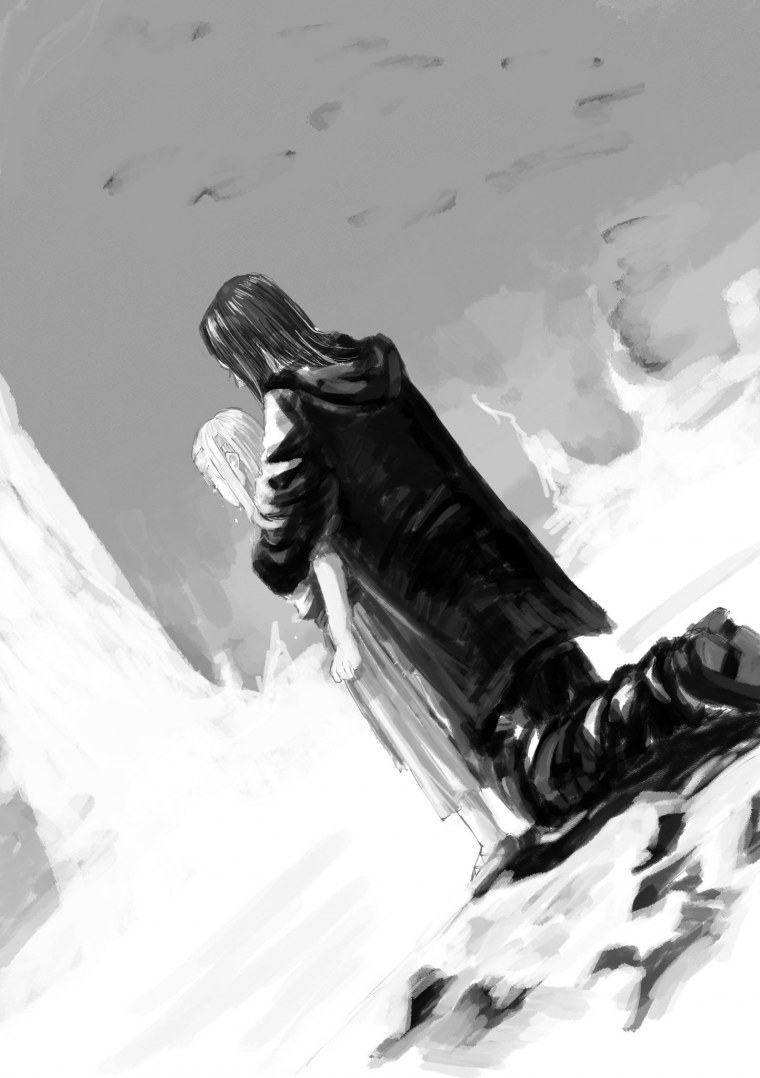 Арт по АОТ грустные