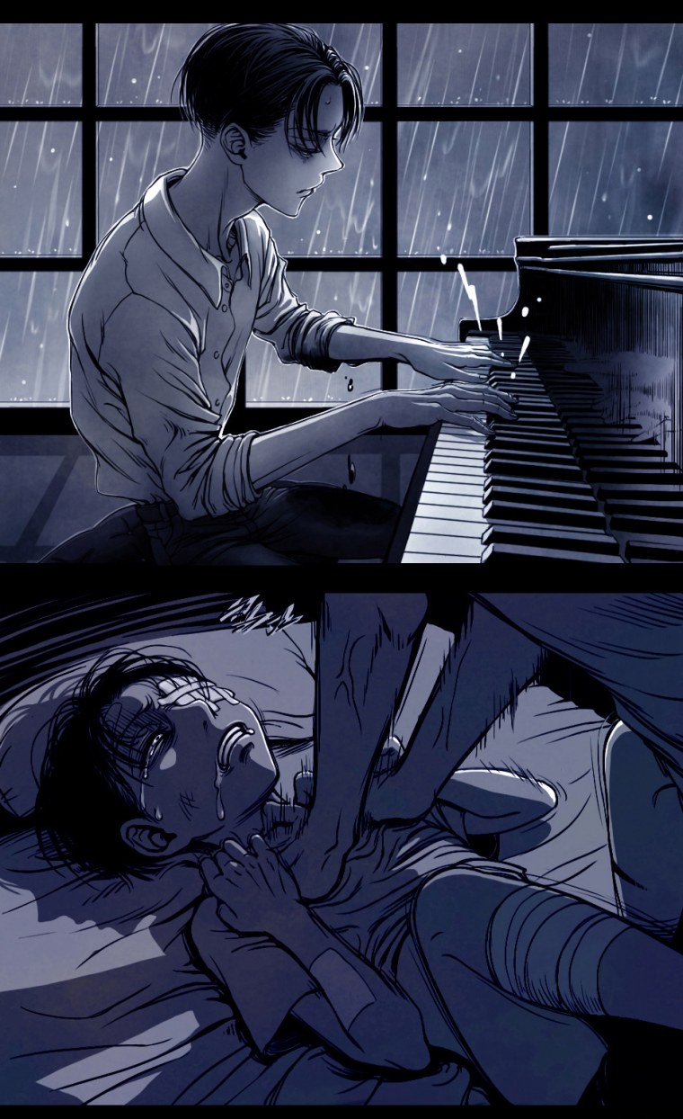 Атака титанов Леви и Эрен смерть