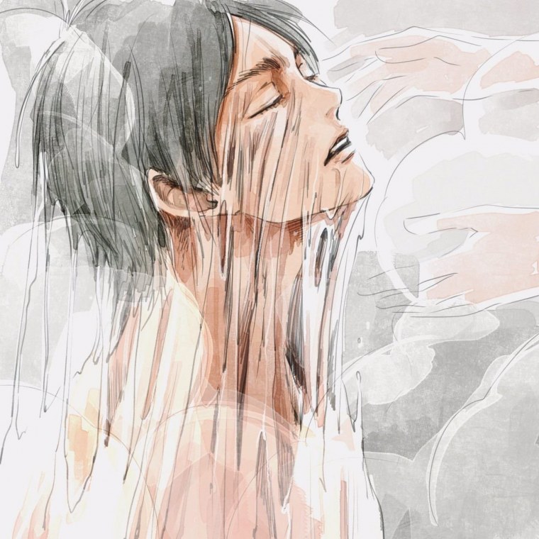 Атака титанов грустный Эрен