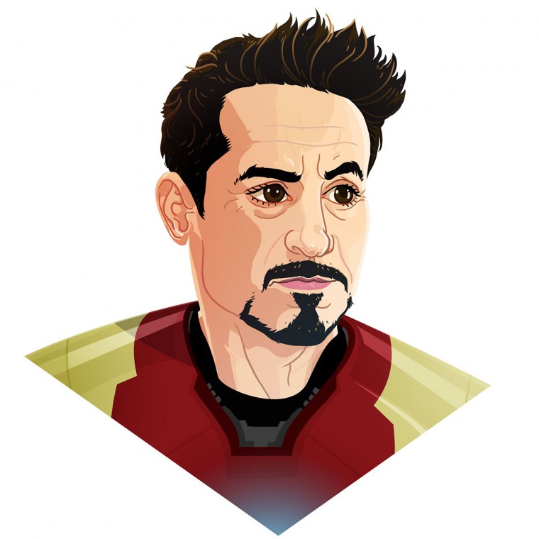 Роберт Дауни на белом фоне