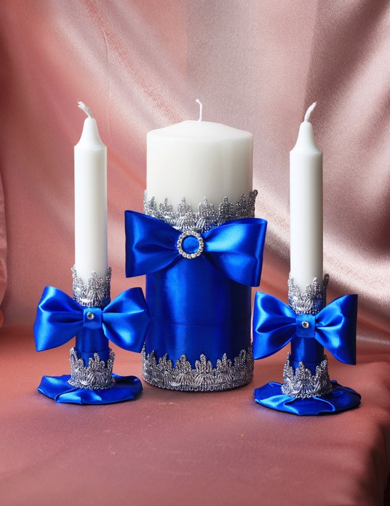 Украшение свечей на свадьбу