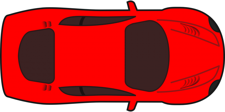 Мультяшная машинка вид сверху