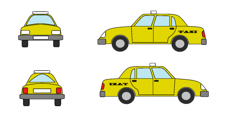 Машинка 2 д сзади