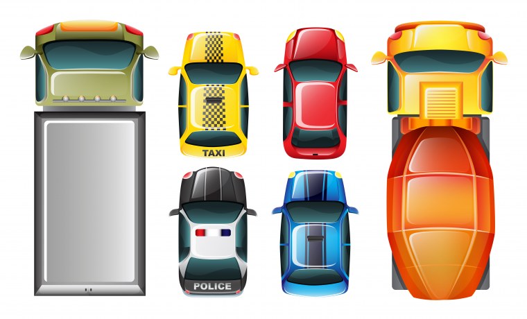 Грузовое авто вид сверху