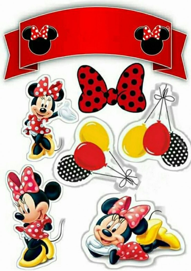 Топперы Микки и Минни Маус для печати