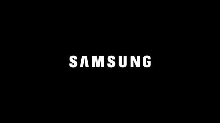 Надпись Samsung на черном фоне