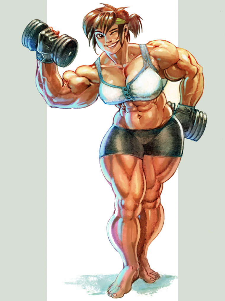 Аниме накаченные девушки арт