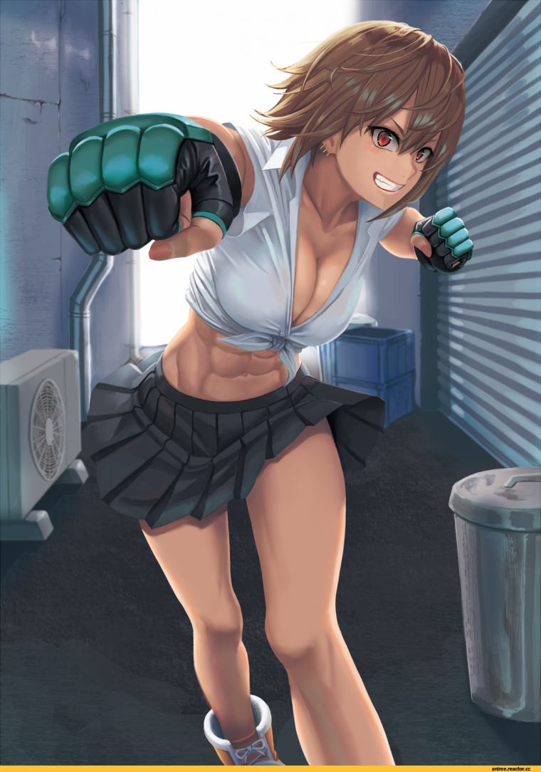 Мускулистая девушка арт