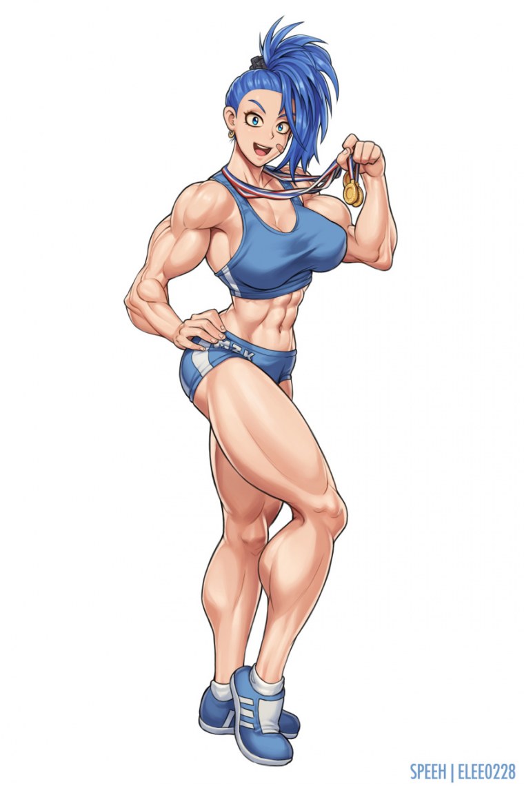 Мускулистая девушка арт