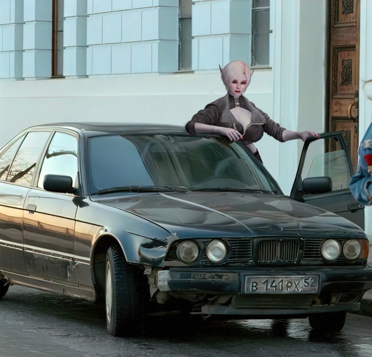 БМВ 7 е38 черная бандитская