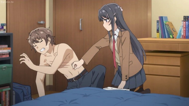 Аниме Seishun buta Yarou WA Bunny поцелуй