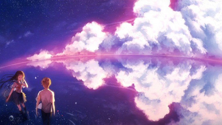 Девушка в небе арт