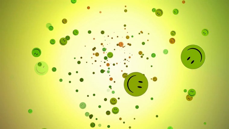 Смайлик на зеленом фоне