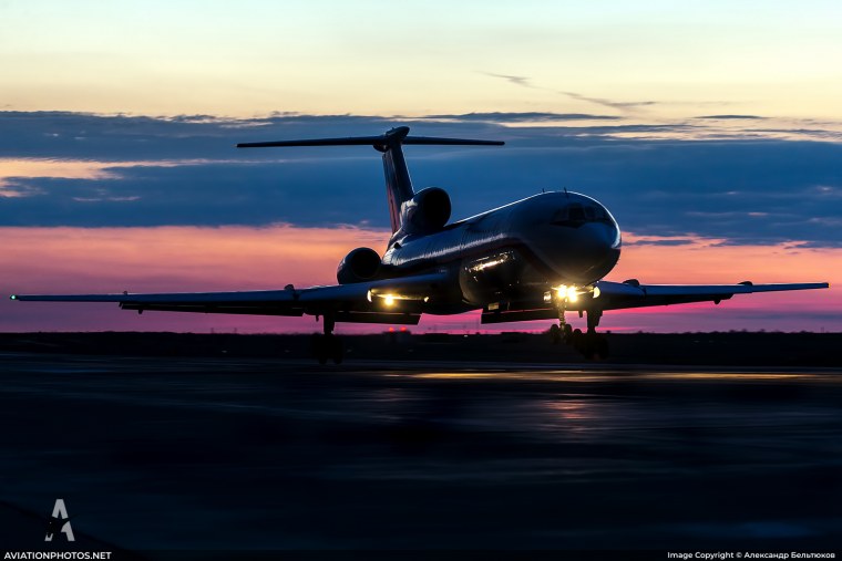 Ту 154 на закате