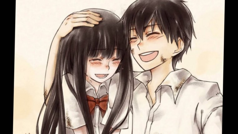 Аниме парень и девушка Дружба