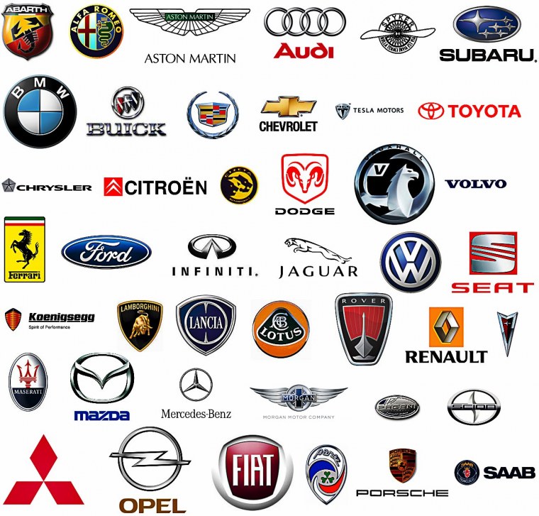 Эмблемы автомобилей с названиями