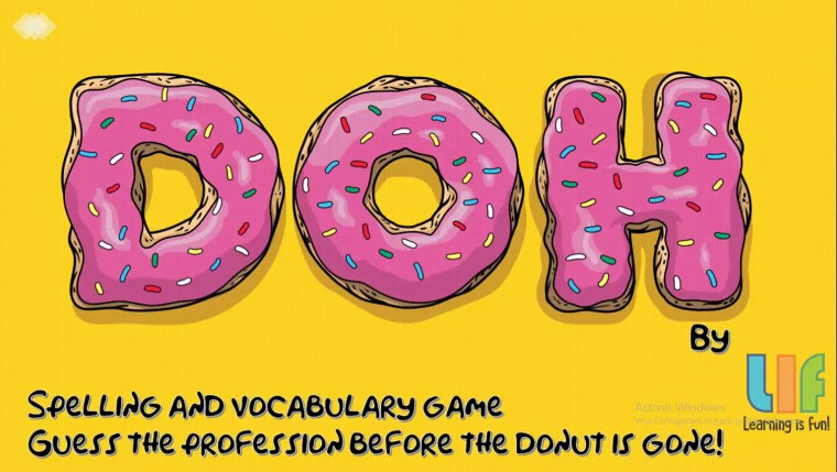 Надпись пончик