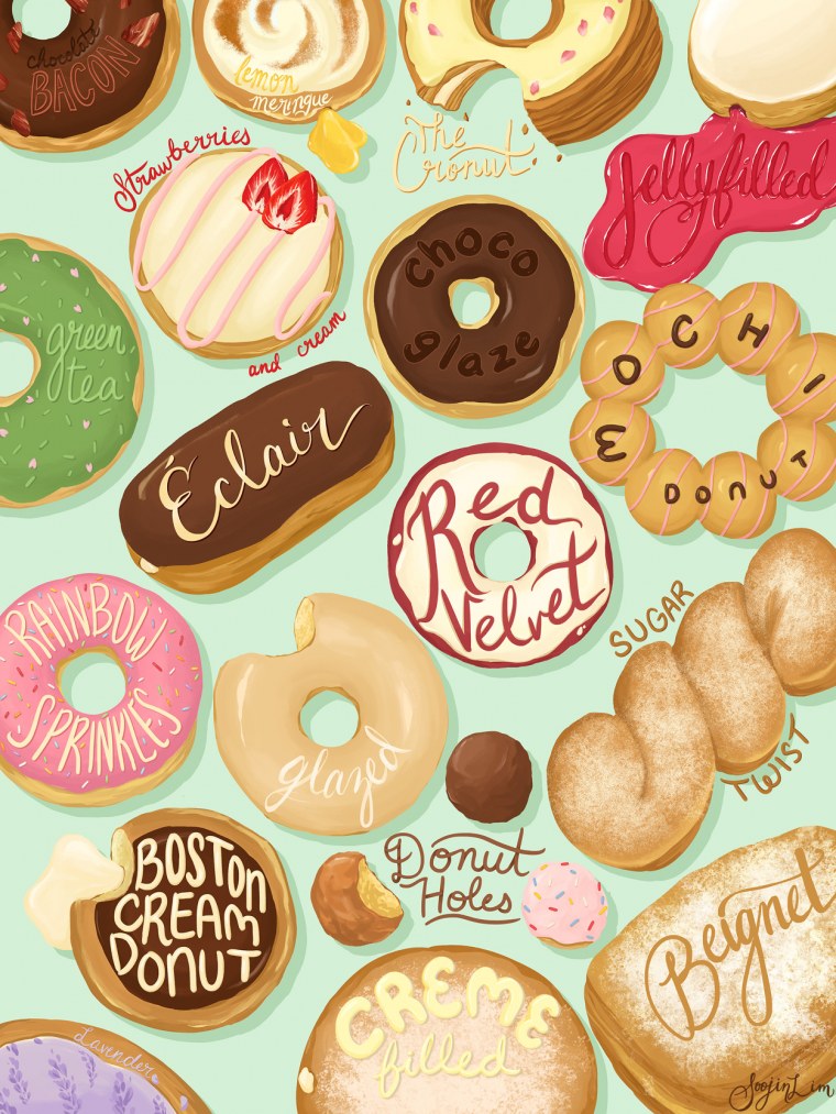 Пончики фон