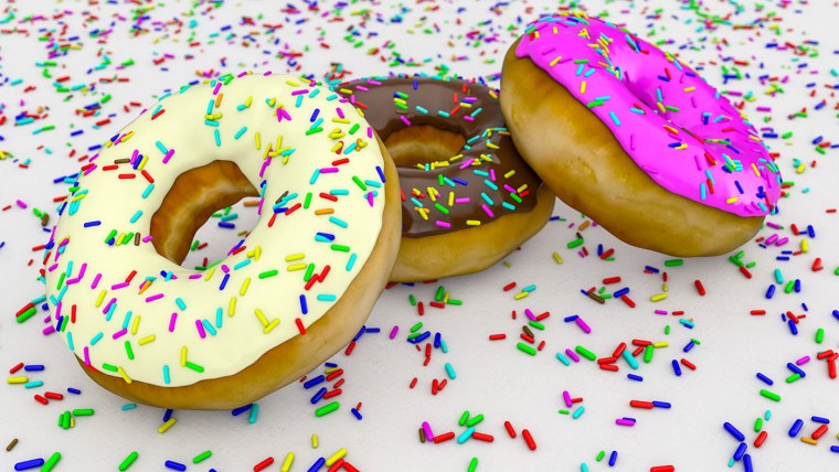 Пончики цветные