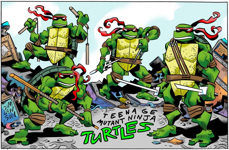 Черепашки ниндзя с красной повязкой