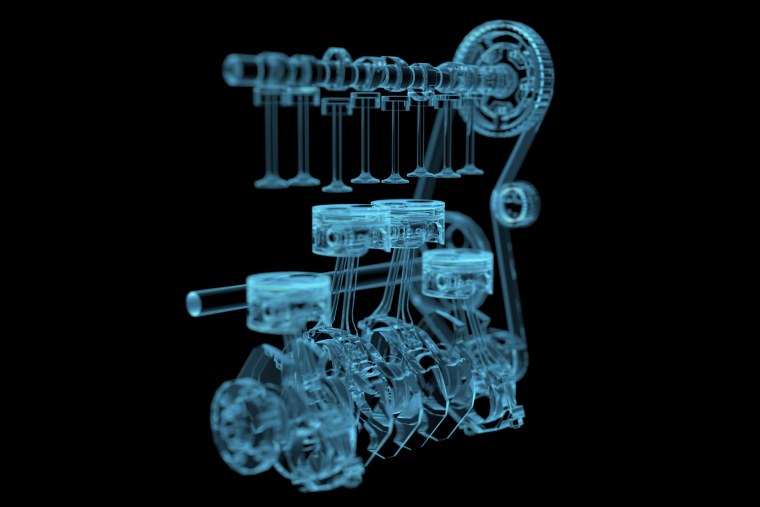 Прозрачный двигатель внутреннего сгорания