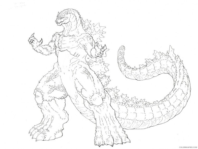 Раскраска Годзилла Король монстров