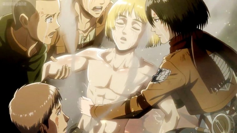 Атака титанов Эрен Микаса и армин