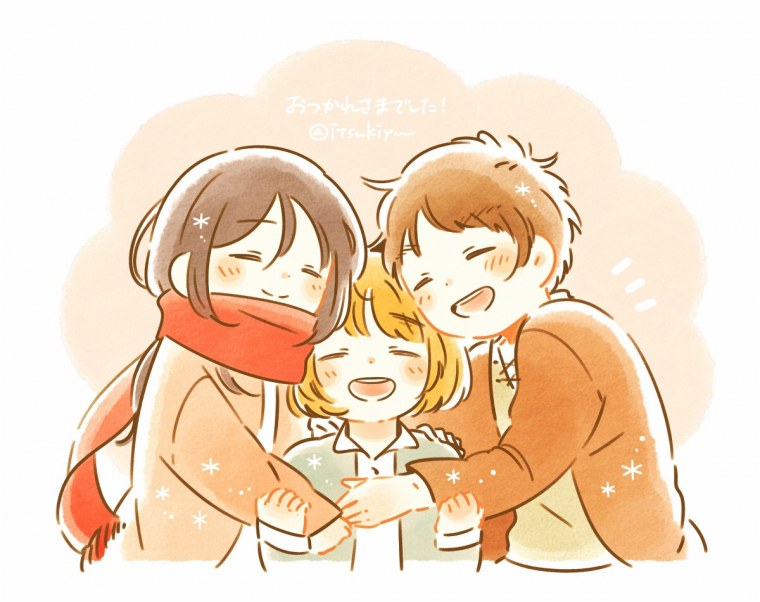 Эрен Микаса и армин