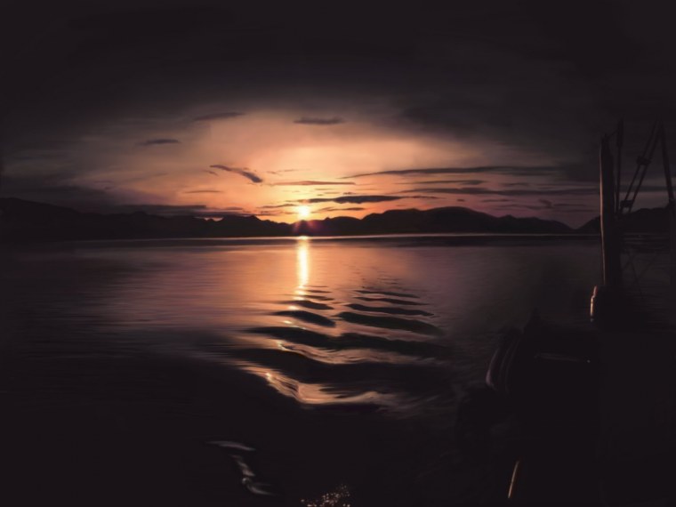 Закат на море