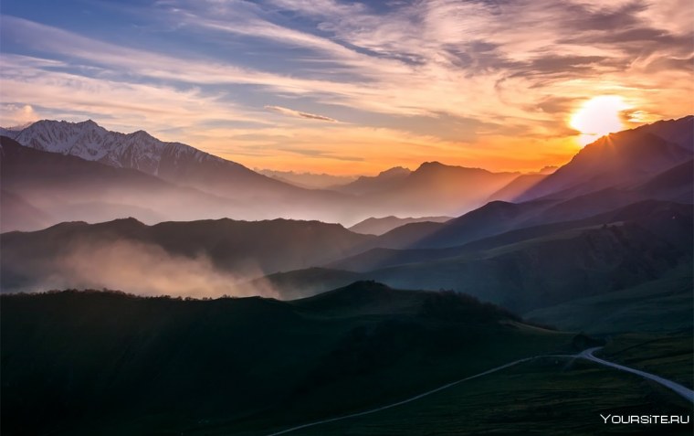 Горы Северной Осетии Восход