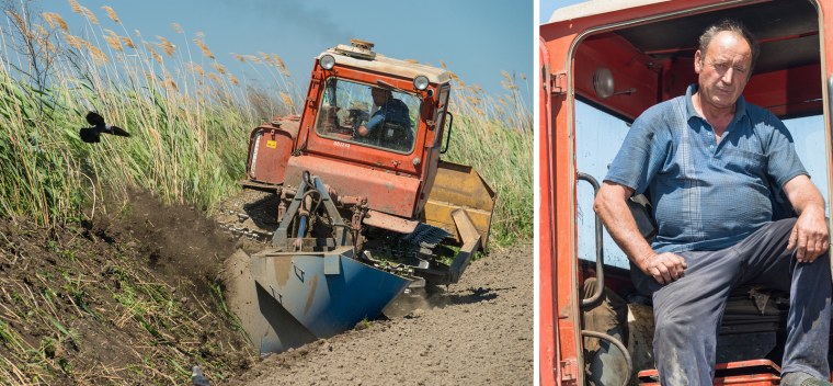 Тракторист в поле