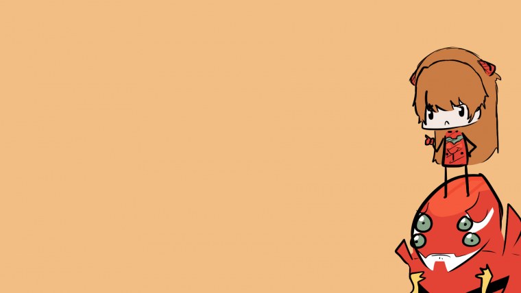 Обои на рабочий стол Евангелион Аска