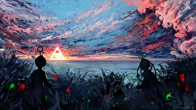 Аниме пейзаж Минимализм