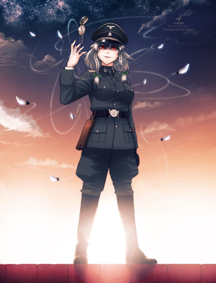 Аниме девушки в военной форме