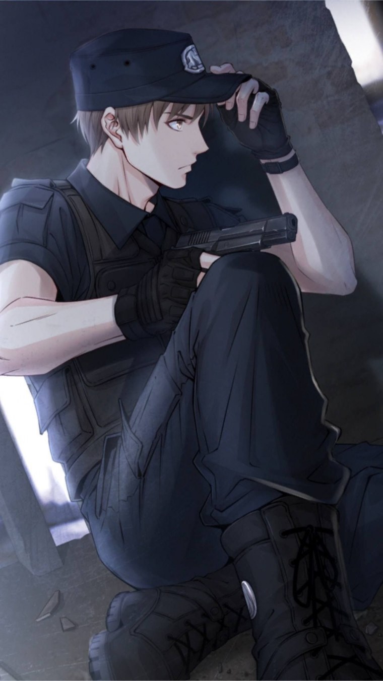 Аниме парень полицейский