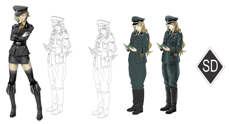 Референсы девушек в военной форме