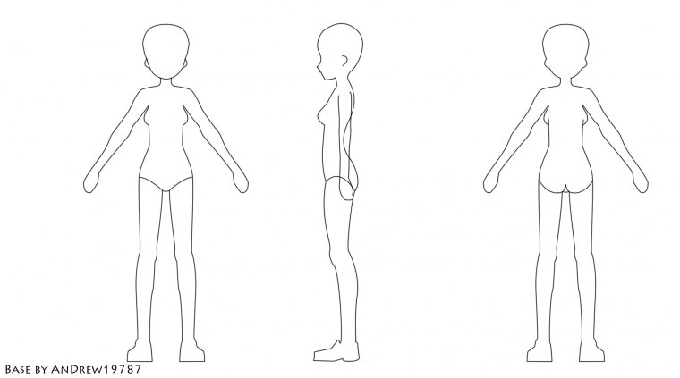 Макет аниме персонажа