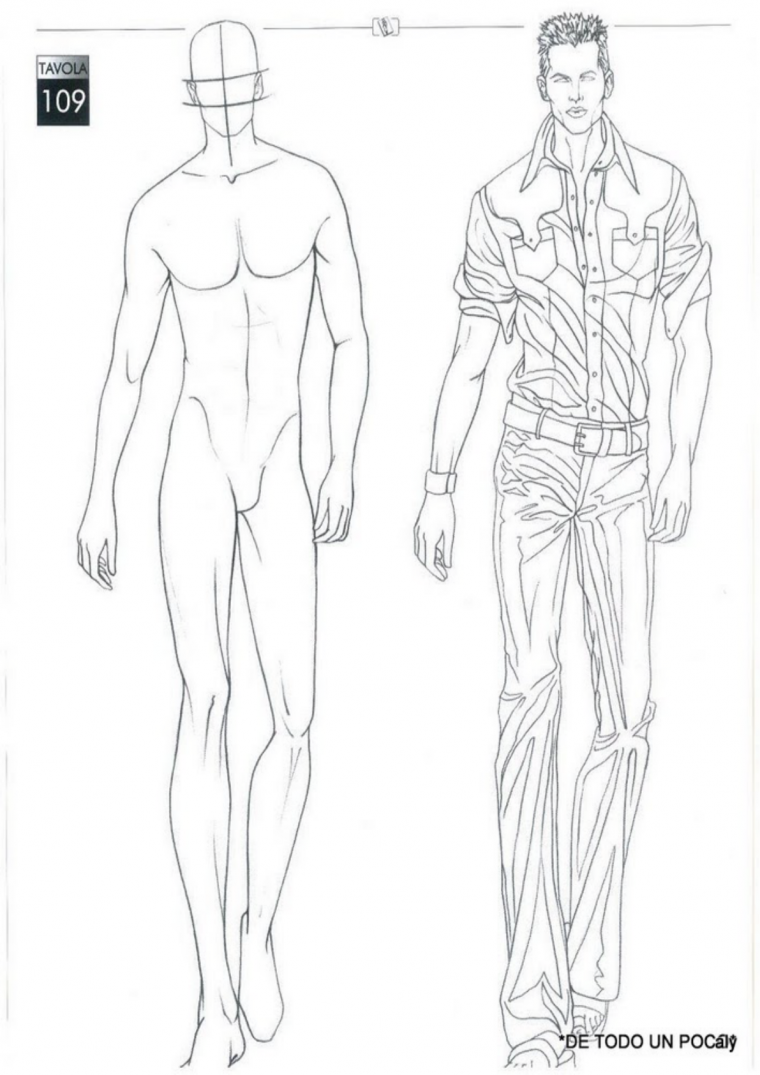 Макет мужчины для рисования