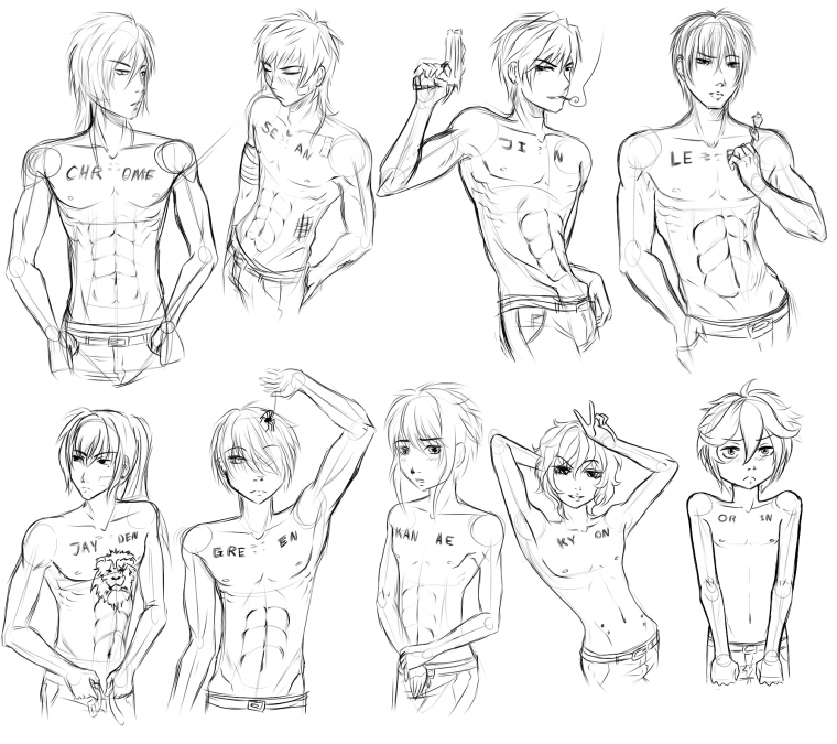 Анатомия мужского тела для рисования