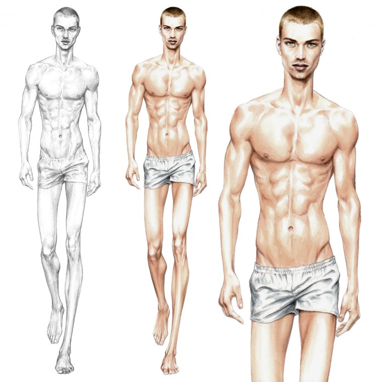 Модель мыжчинытдля рисования