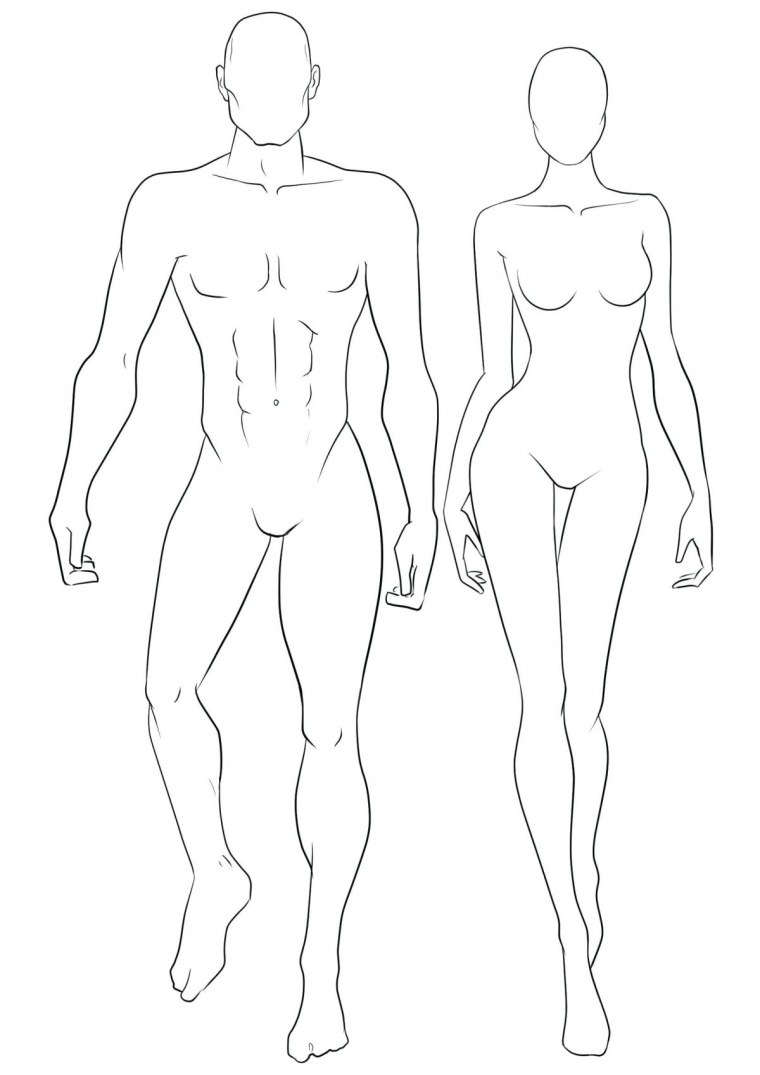 Манекен для рисования одежды мужской