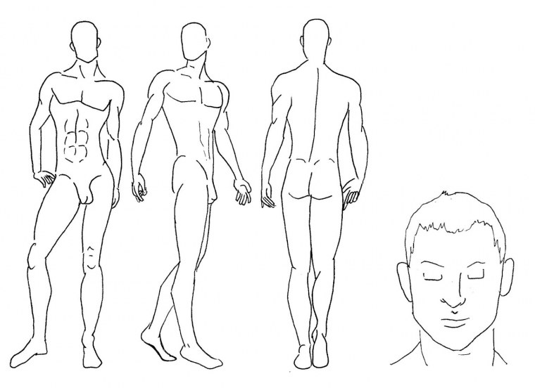 Набросок мужской фигуры