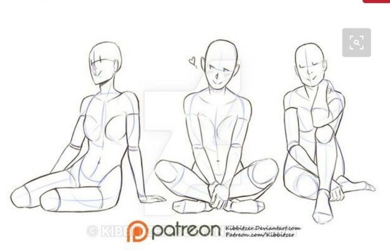 Человек сидит по турецки референс