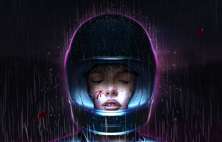 Шлем неон Cyberpunk