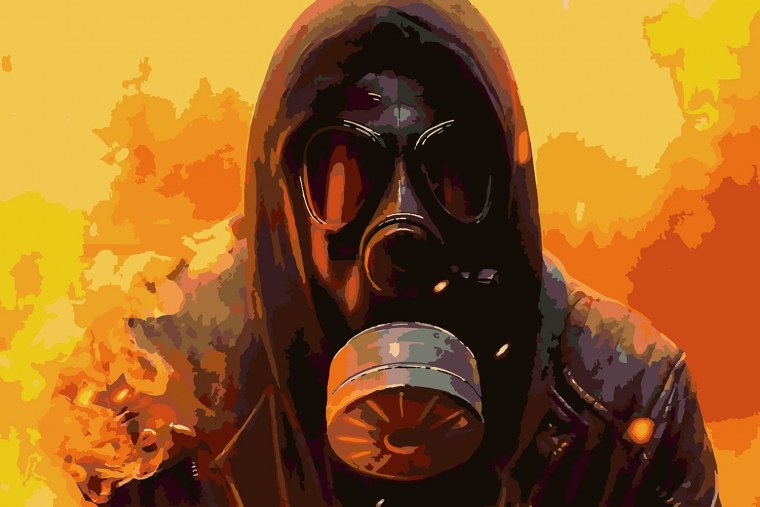 Лицо в противогазе